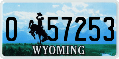 WY license plate 057253