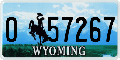 WY license plate 057267