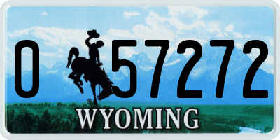 WY license plate 057272