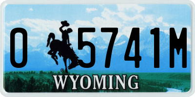 WY license plate 05741M