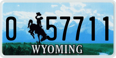 WY license plate 057711