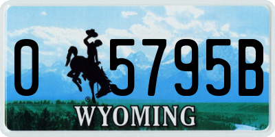 WY license plate 05795B