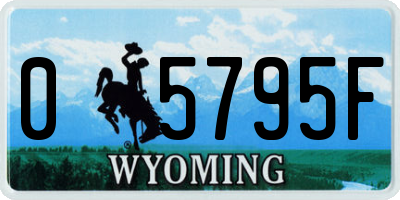 WY license plate 05795F