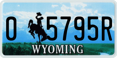 WY license plate 05795R