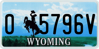 WY license plate 05796V