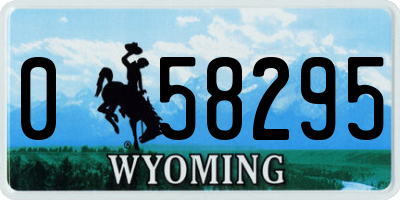 WY license plate 058295