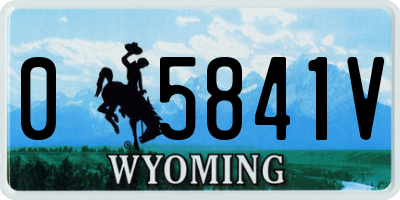 WY license plate 05841V