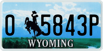 WY license plate 05843P