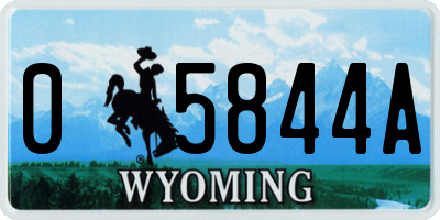 WY license plate 05844A