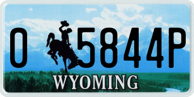 WY license plate 05844P