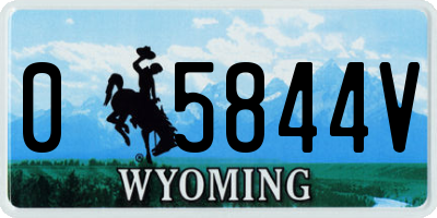 WY license plate 05844V