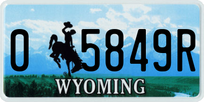 WY license plate 05849R