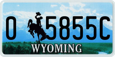 WY license plate 05855C