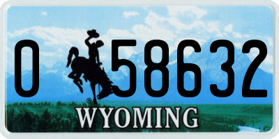 WY license plate 058632