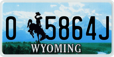 WY license plate 05864J