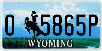 WY license plate 05865P
