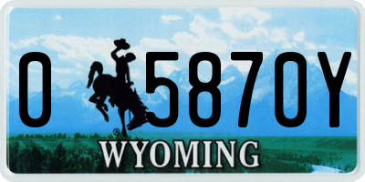 WY license plate 05870Y