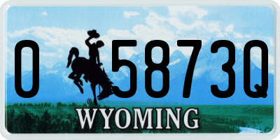 WY license plate 05873Q