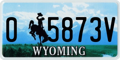 WY license plate 05873V