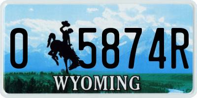 WY license plate 05874R