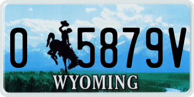 WY license plate 05879V