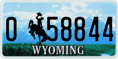WY license plate 058844