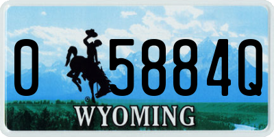 WY license plate 05884Q