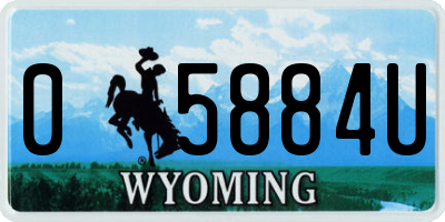 WY license plate 05884U