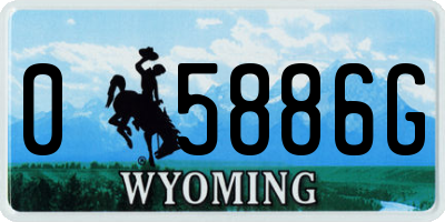 WY license plate 05886G