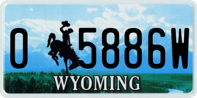 WY license plate 05886W