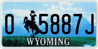 WY license plate 05887J