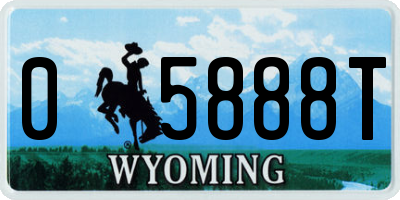 WY license plate 05888T