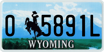 WY license plate 05891L