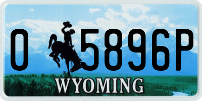 WY license plate 05896P