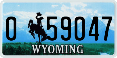 WY license plate 059047