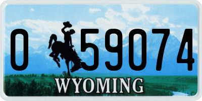 WY license plate 059074