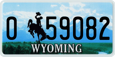 WY license plate 059082