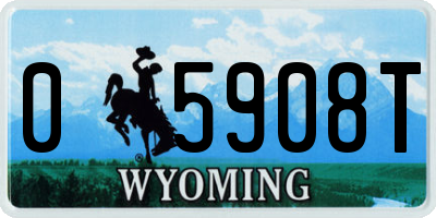 WY license plate 05908T