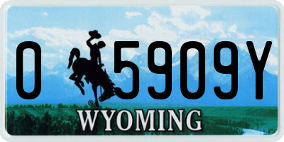 WY license plate 05909Y