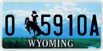 WY license plate 05910A