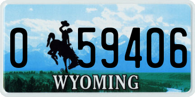 WY license plate 059406
