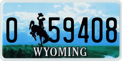 WY license plate 059408