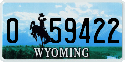 WY license plate 059422
