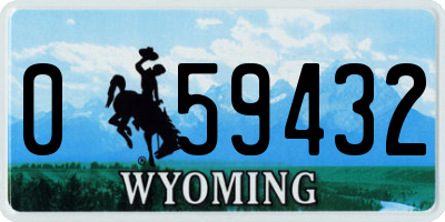 WY license plate 059432