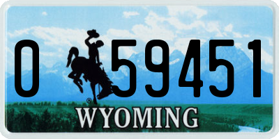WY license plate 059451