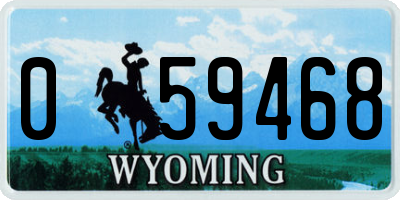 WY license plate 059468