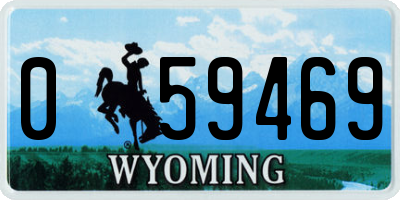 WY license plate 059469