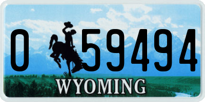 WY license plate 059494