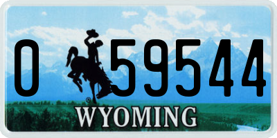 WY license plate 059544