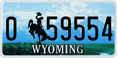 WY license plate 059554